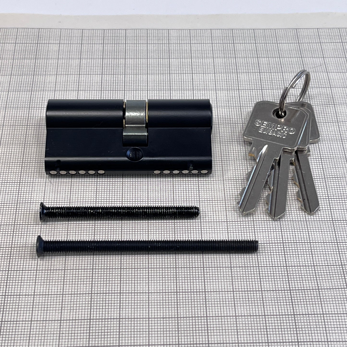 Türzylinder 30/35 Schwarz | Schliesszylinder mit 3 Schlüsseln EU/BASIC