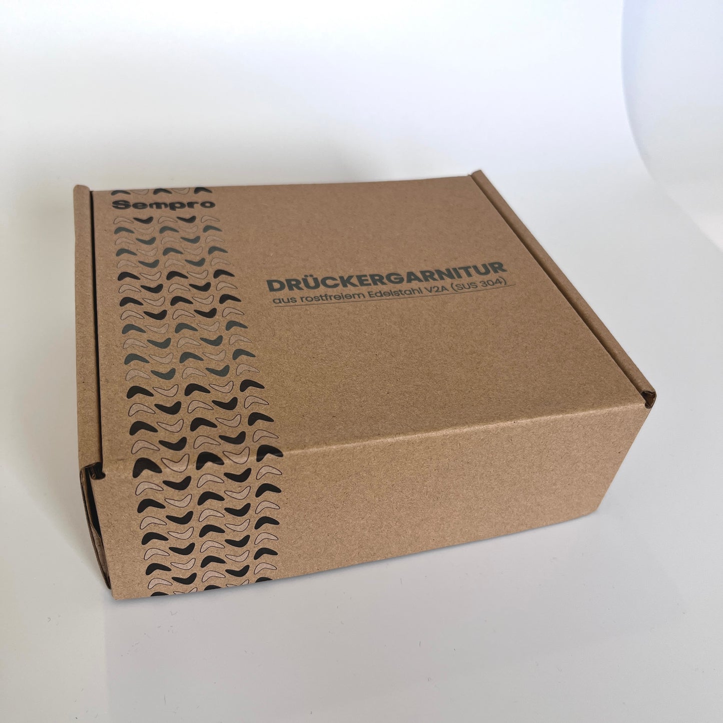 Wechselgarnitur XAVIER QR2 - Türklinke mit festem Knopf aus Edelstahl