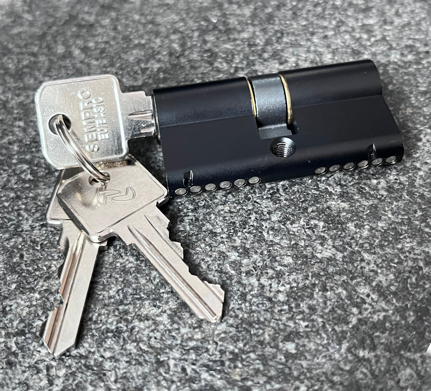 Türzylinder 35/35 Schwarz | Schliesszylinder mit 3 Schlüsseln EU/BASIC