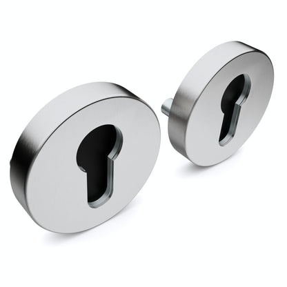 R1 PZ Profilzylinder - Runde Rosetten aus Edelstahl für Innentüren