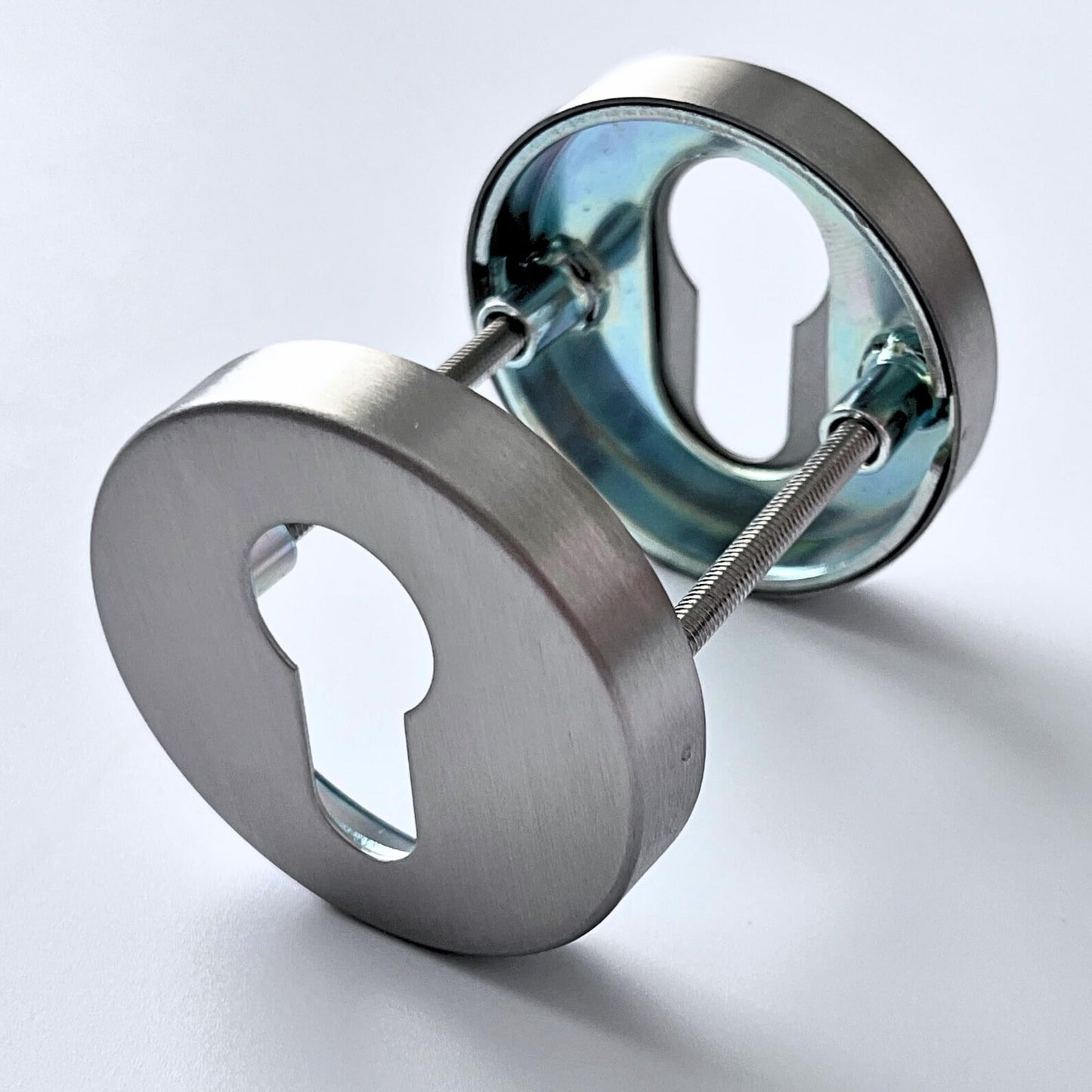 R1 PZ Profilzylinder - Runde Rosetten aus Edelstahl für Innentüren