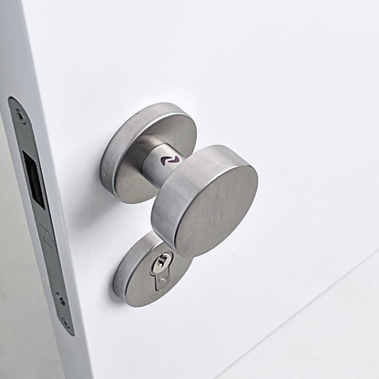 Wechselgarnitur LIVIA PZ – Edelstahl Türklinke mit festem Türknauf