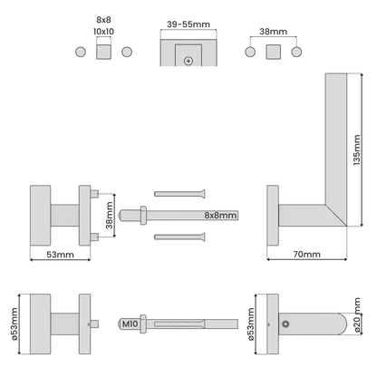 Wechselgarnitur LIVIA PZ – Edelstahl Türklinke mit festem Türknauf
