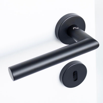 Drückergarnitur LIVIA R2 BB Buntbart Schwarz matt – Edelstahl Türklinke für Innentüren