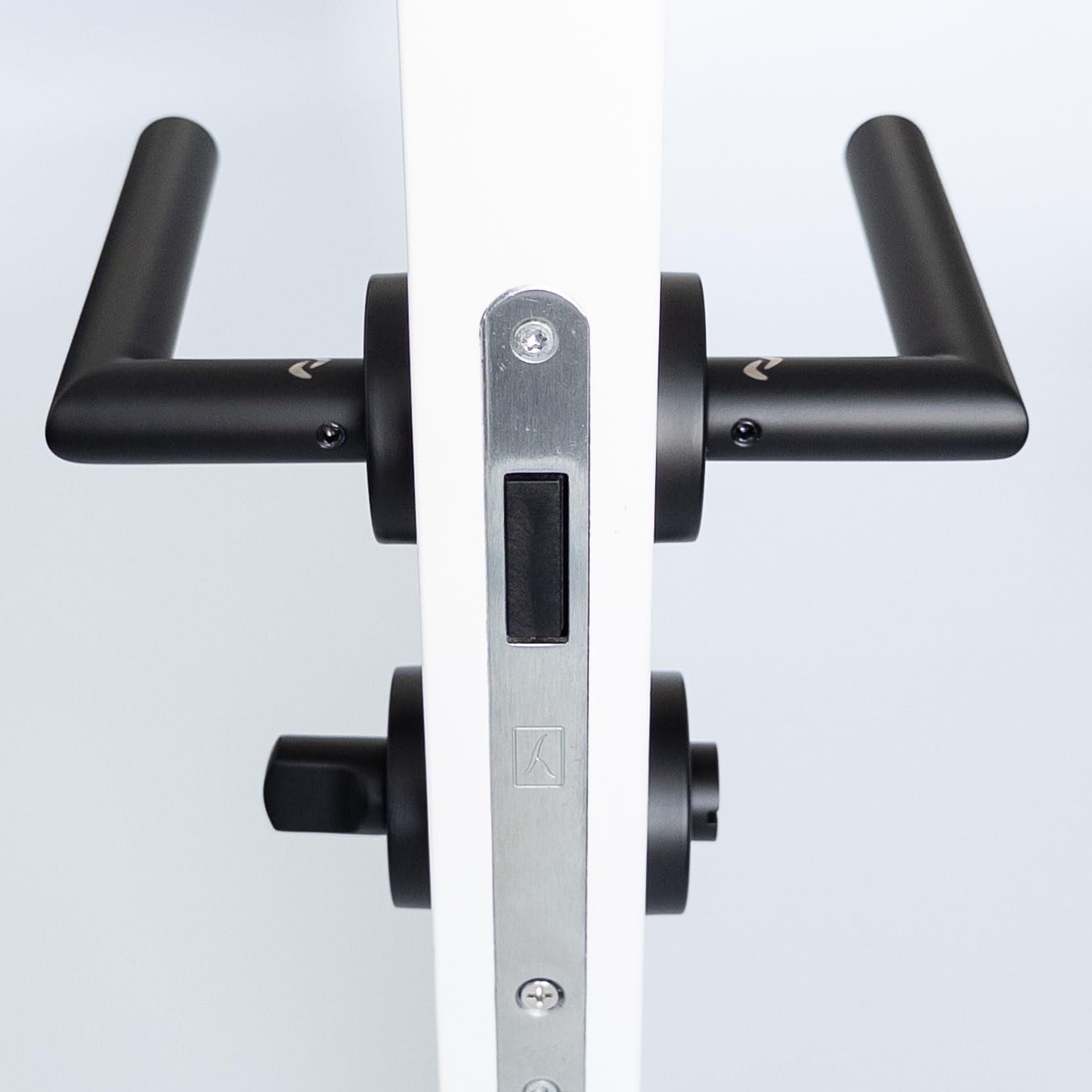 Drückergarnitur LIVIA R2 WC Bad Schwarz matt – Elegante Edelstahl Türklinke für Innentüren