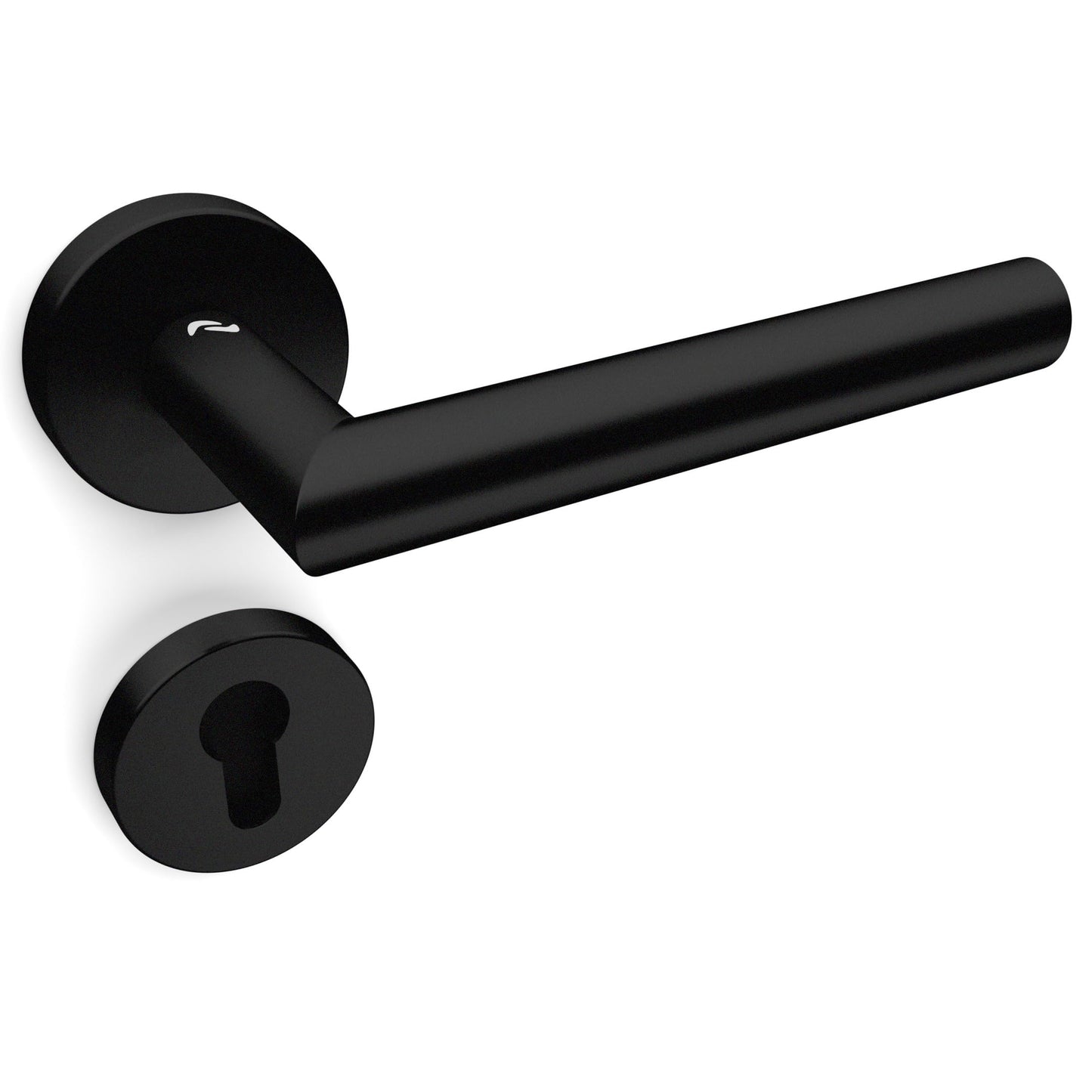 Drückergarnitur LIVIA R2 PZ Profilzylinder Schwarz matt – Elegante Edelstahl Türklinke für Innentüren