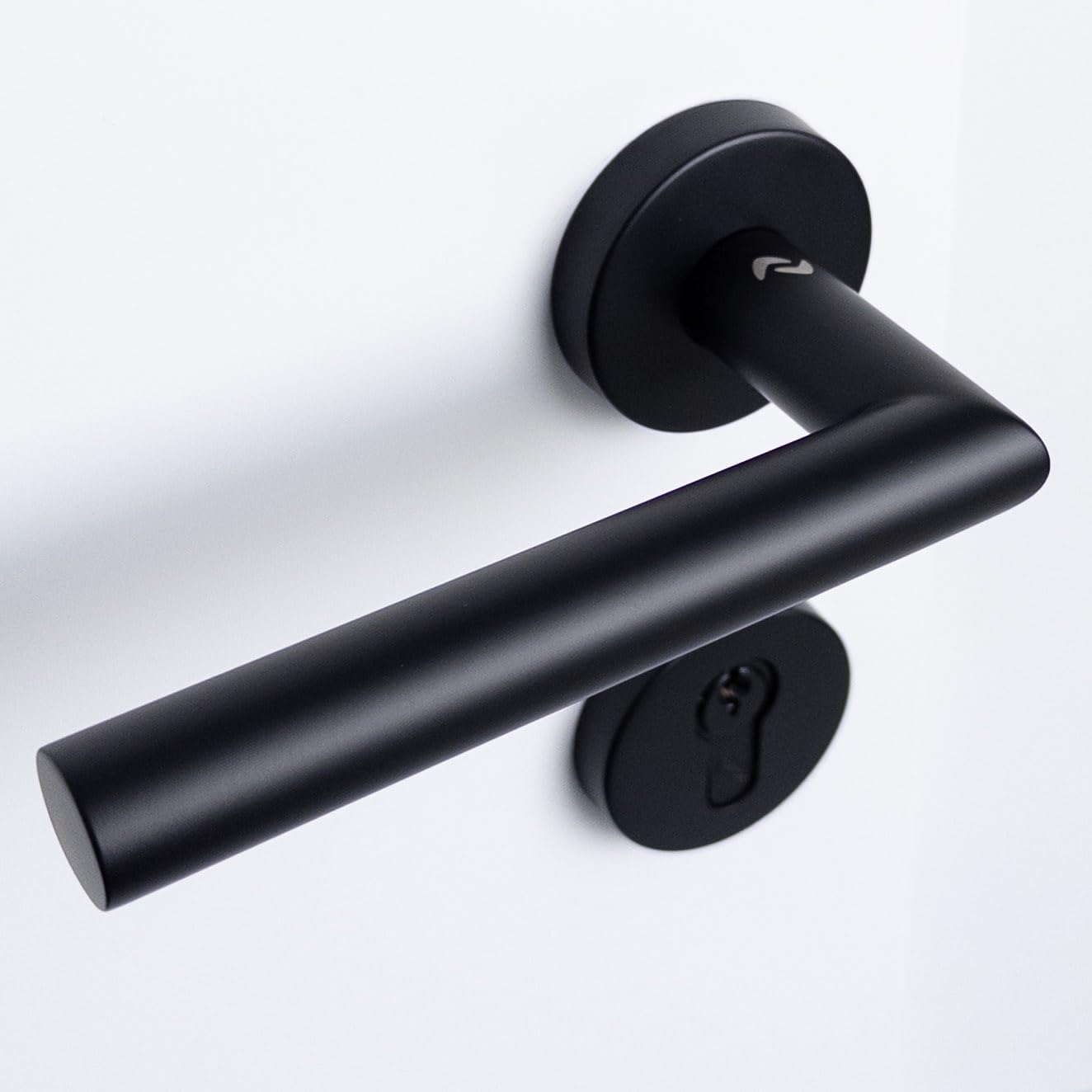 Drückergarnitur LIVIA R2 PZ Profilzylinder Schwarz matt – Elegante Edelstahl Türklinke für Innentüren