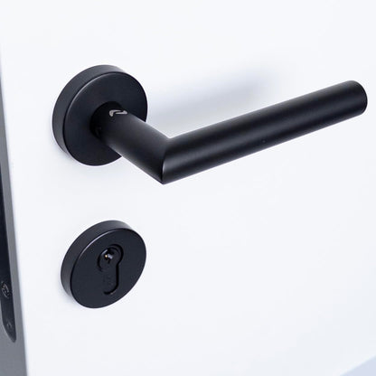 Drückergarnitur LIVIA R2 PZ Profilzylinder Schwarz matt – Elegante Edelstahl Türklinke für Innentüren